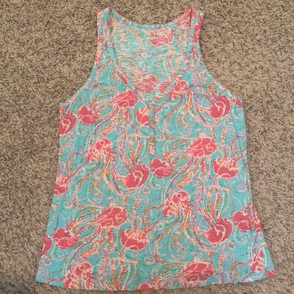 Lilly Pulitzer Tank Top Jellyfish Print